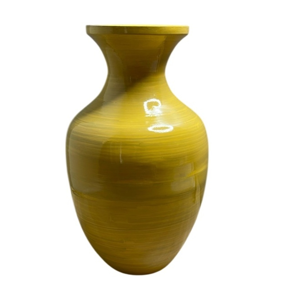 Marquise Painted Yellow Vase